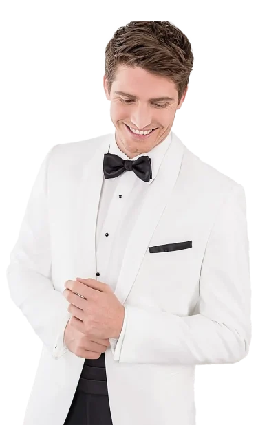 White Dinner Jacket with Shawl lapel