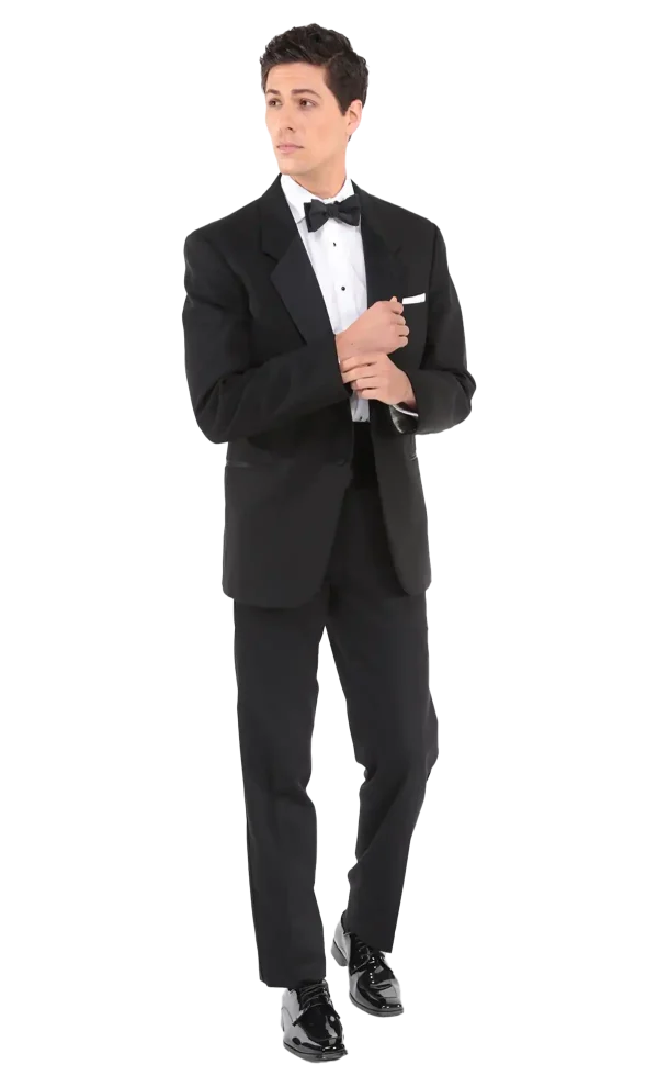 One button black notch tuxedo