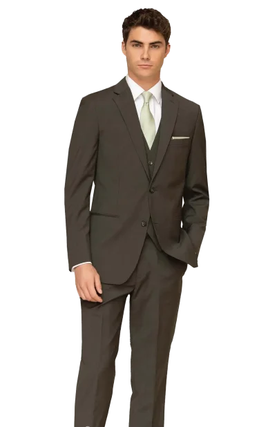 Ike Behar Dean Olive Green Suit