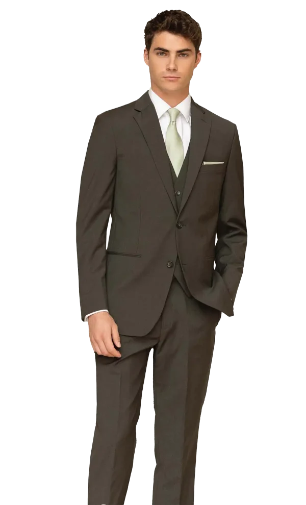 Ike Behar Dean Olive Green Suit