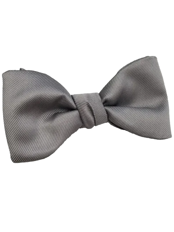 Smoke Modern Solid Bow Tie