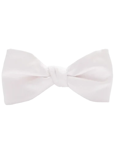 Modern Solid White Bow Tie