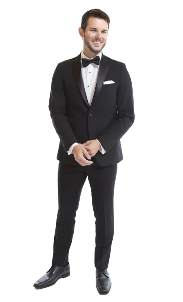 One button black notch tuxedo