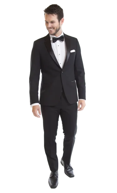 One button black notch tuxedo